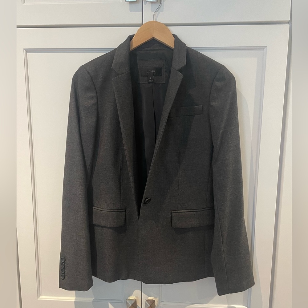 J Crew Charcoal Blazer Size 6